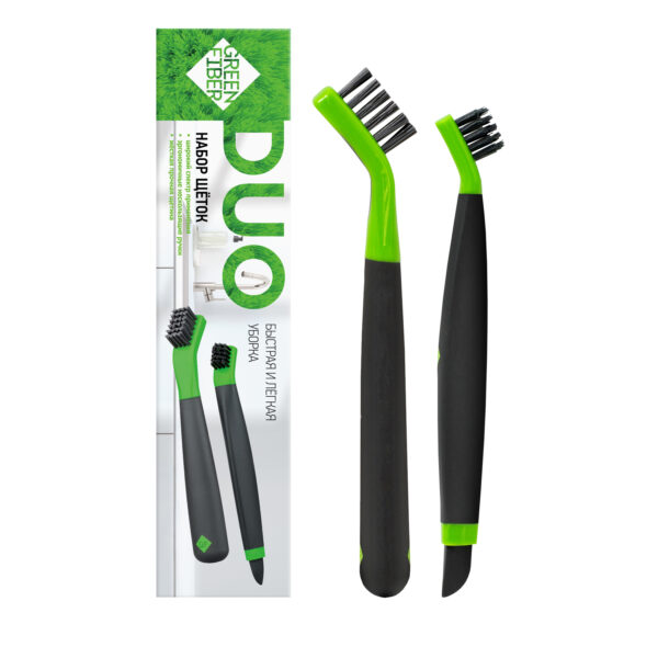 Brush set for cleaning hard-to-reach places